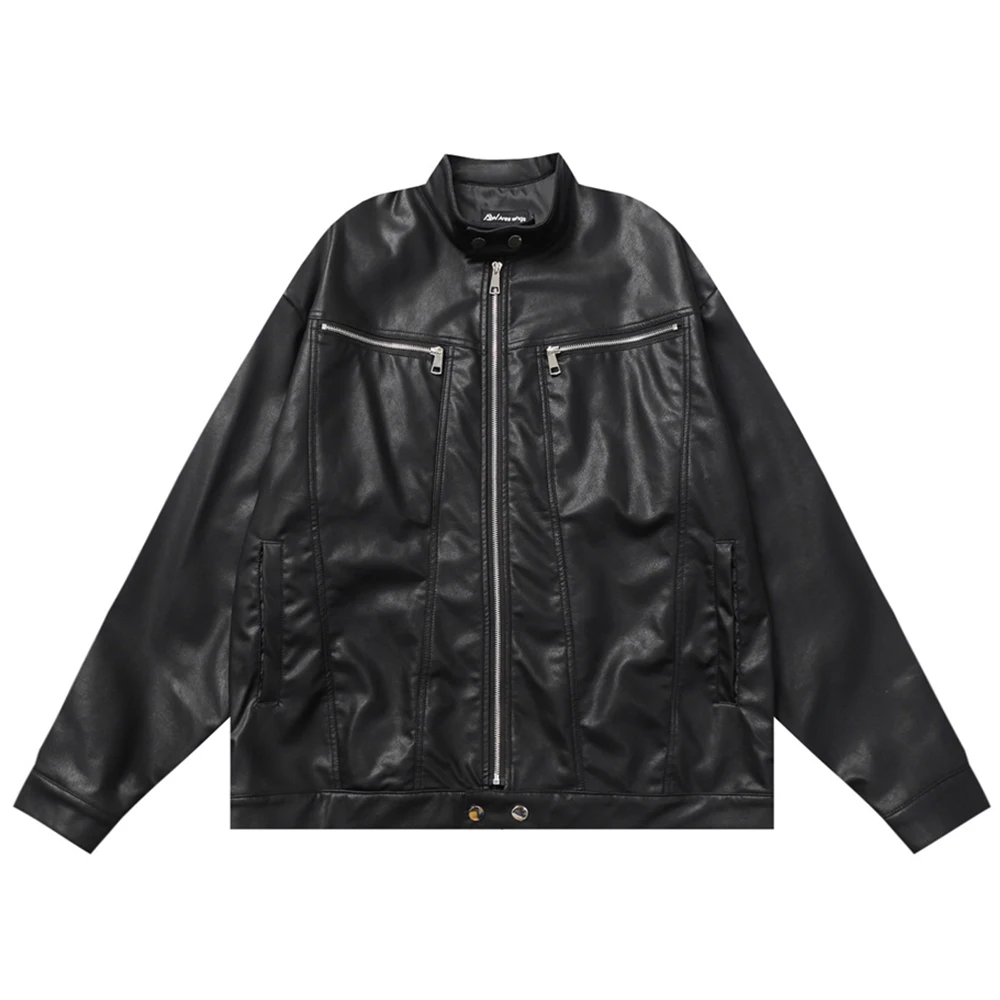 

ПУ Leatther стоячий воротник мотоциклетные куртки для мужчин осенние высокие уличные мужские женские куртки Черный Розовый