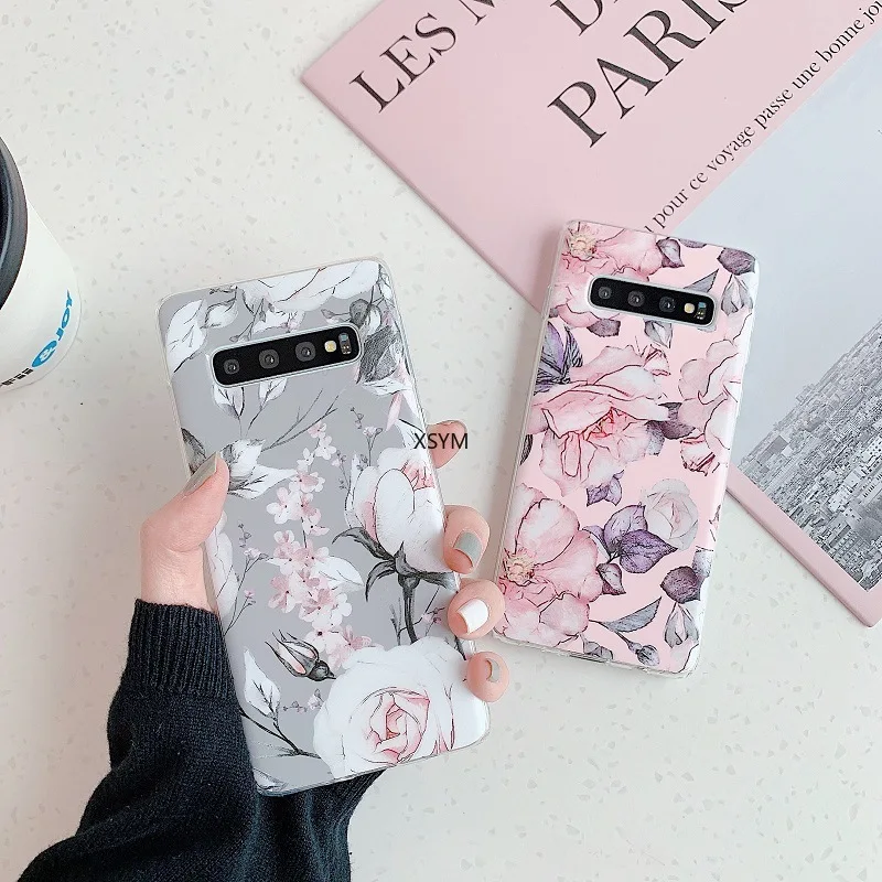 

Simple Rose Samsung Note20Ultra Mobile Phone Case Suitable for Samsung S9plus All-inclusive Soft Shell Box A51 A42 A71 S10 Case