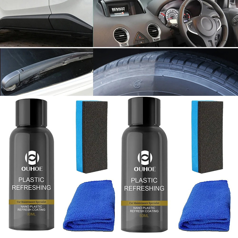 

Plastic Parts Refurbish Agent Car Exterior Restorer For Plastic Parts Refurbish Polish Waxing Abosrb Dirt Rust Proof For Kitchen