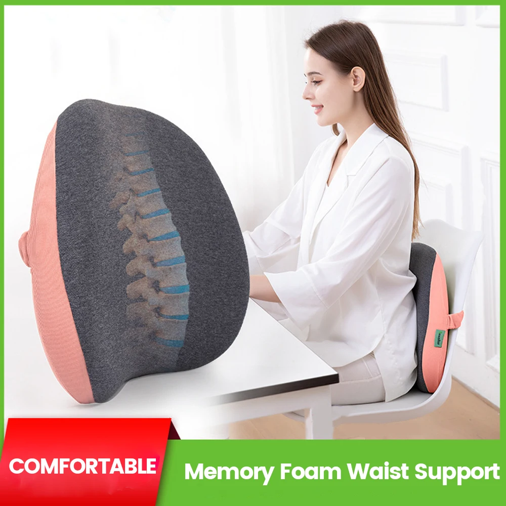 

Memory Foam Seat Cushion Orthopedic Pillow Coccyx Office Chair Cushion Support Waist Back Pillow Car Seat Hip Massage Pad Sets