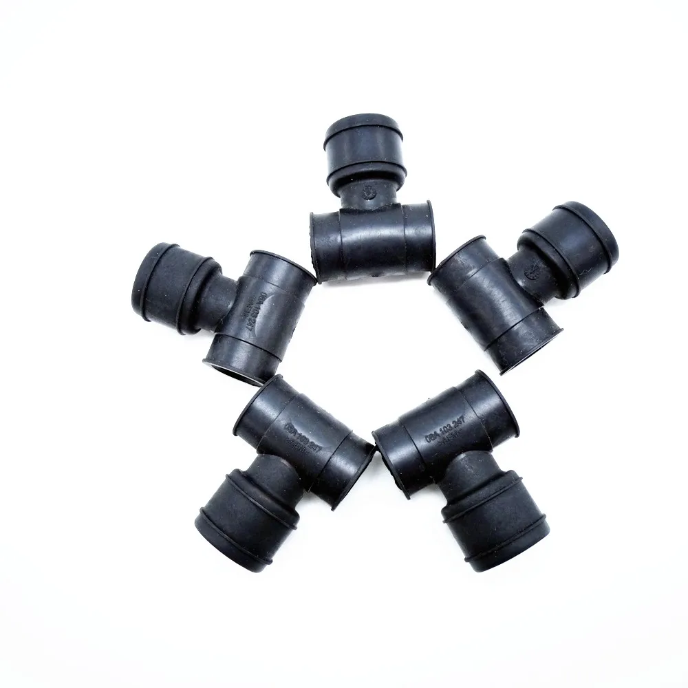 

Qty 5 воздухопроницаемых вакуумных воздухозаборников, соединительный тройник для Audi A4 A6 TT VW Passat B5 Bora Golf MK4 Beetle Seat Leon Octavia 06A 103 247