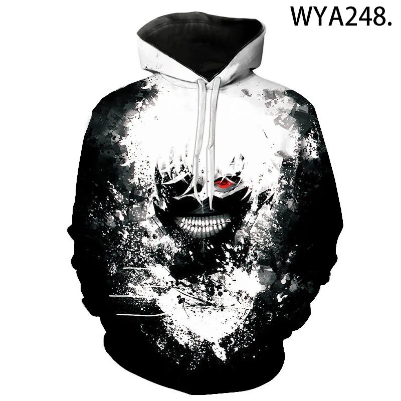 

New Fashion Men Women Children Sweatshirts Tokyo Ghoul Hoodies 3D Printed Streetwear Pullover Long Sleeve Boy Girl Kids Coat
