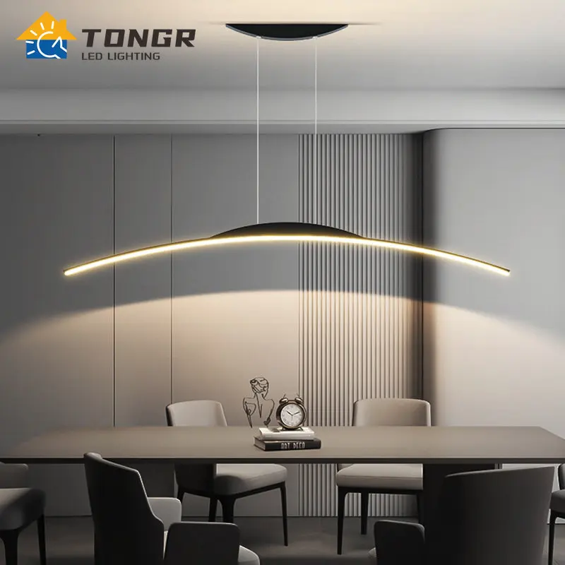 

Modern LED Chandelier for Dining Room Kitchen Bar Living Room Bedroom Ceiling Pendant Lamp Black Simple Design Chandelier Light