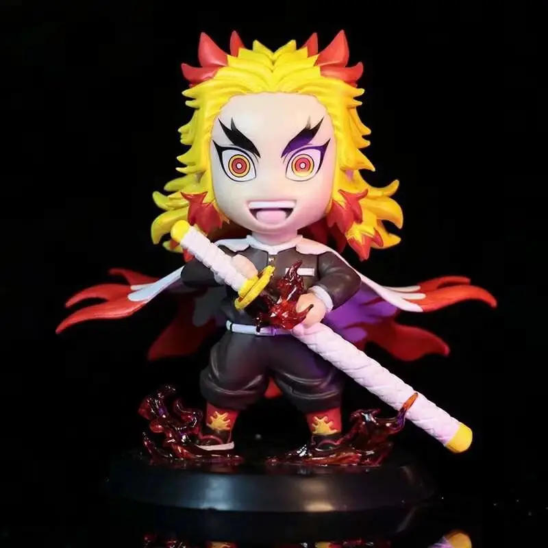 

10cm Demon Slayer Kimetsu No Yaiba GK Figure Rengoku Kyoujurou Tomioka Anime Figures Cute Kawaii Model Toys For Kid