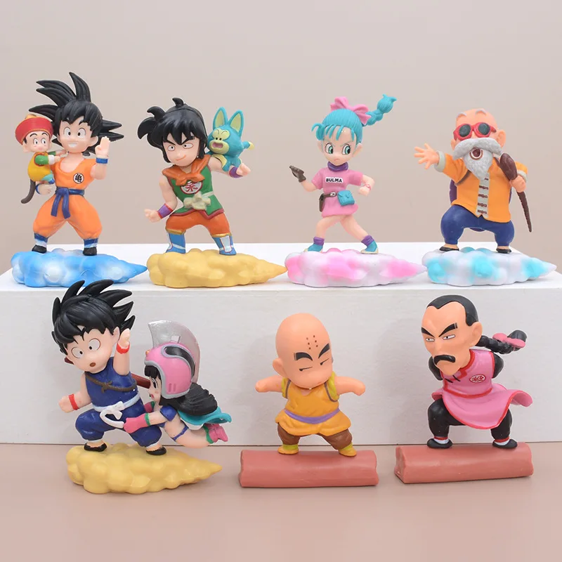 

7 красочных фигурок драконического жемчуга детства, Сон Гоку, Мастер Роши Тао пай, игрушка, Милая модель куклы, реальные модели