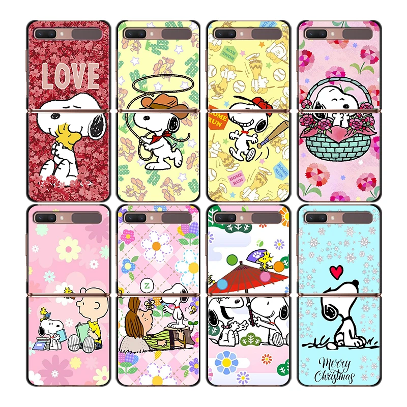 

Naughty Snoopy Print For Samsung Galaxy Z Flip 3 5G Black Fashion Mobile Shockproof Fundas Hard Cover Phone Case