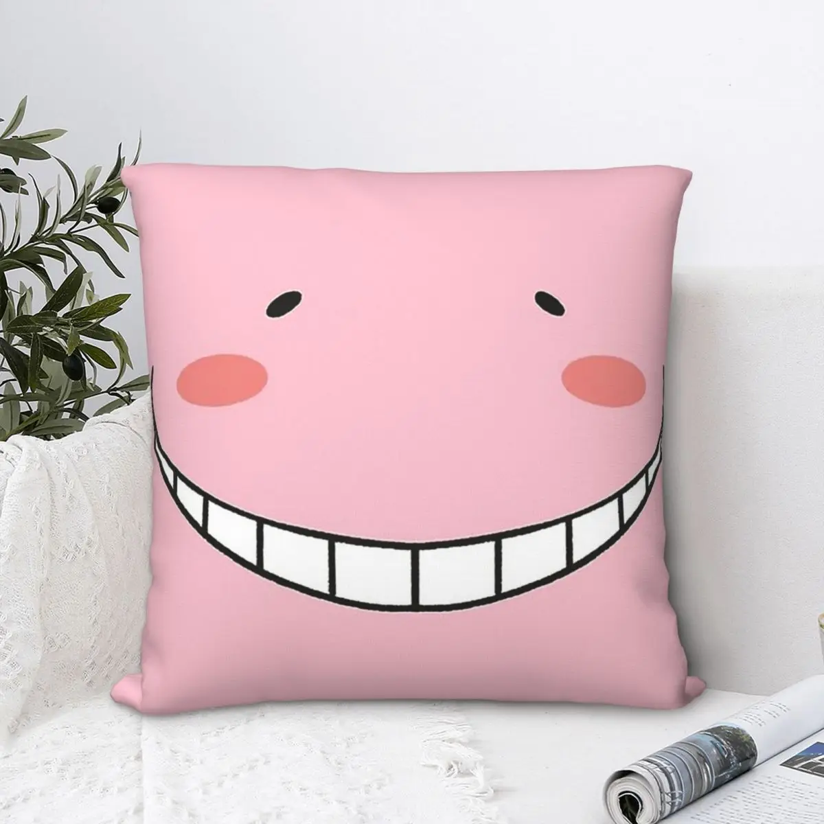 

Розовая наволочка для объятий Koro Sensei, наволочка для учеников убийц, классов, осьминогов, рюкзак, подушка «сделай сам», с принтом, офисное укр...