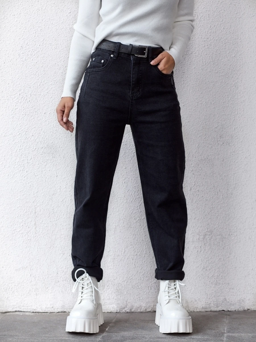 Джинсы Mom женские с завышенной талией джинсовые брюки-султанки до щиколотки