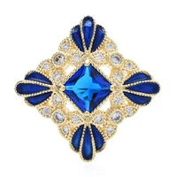 wulibaby cubic zirconia geometric brooches for women unisex 2 color beauty summer brooch pin gifts