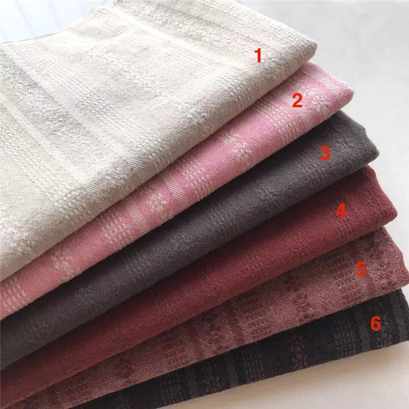 Жаккардовая японская пряжа окрашенная хлопчатобумажная ткань материал для