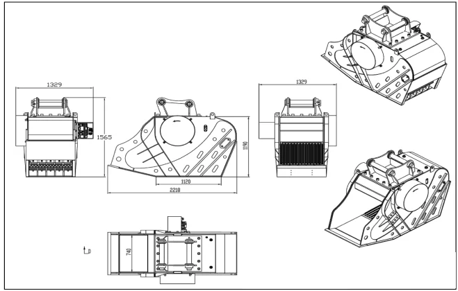 Ведро для дробилки камня Yugong