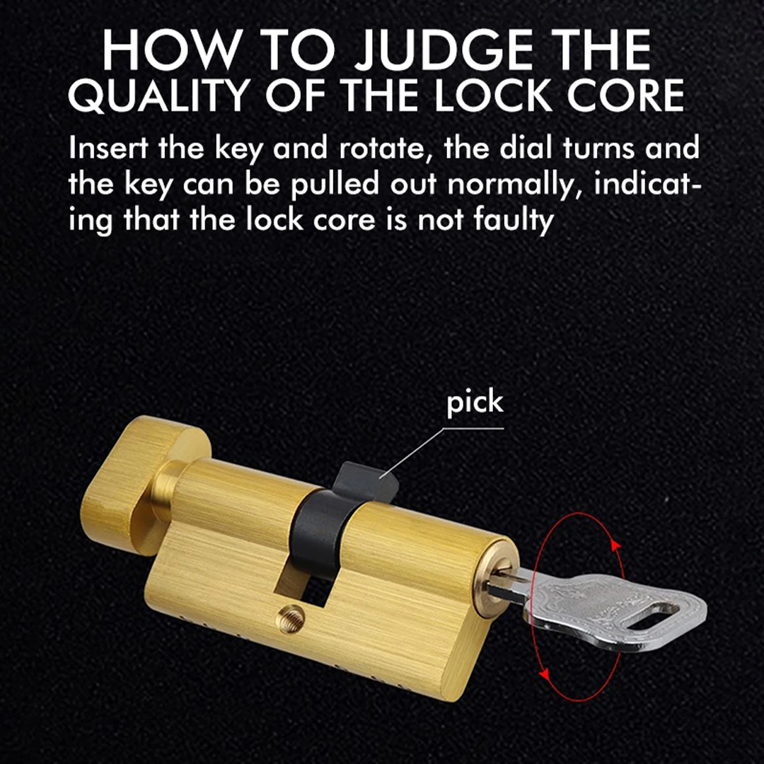 Замок дверной Универсальный латунный 40/50/60/70/80/90 мм