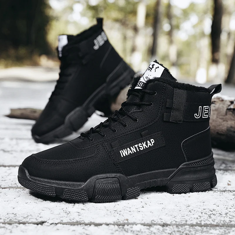 Ankle Boots for Men Snow Boots Winter Warm Lace-up Men Shoes 2022 New Fashion Flock Plush Winter Boots Fur Men Shoes Plus Size 6 Ankle Boots for Men Snow Boots Winter Warm Lace-up Men Shoes 2022 New Fashion Flock Plush Winter Boots Fur Men Shoes Plus Size 6