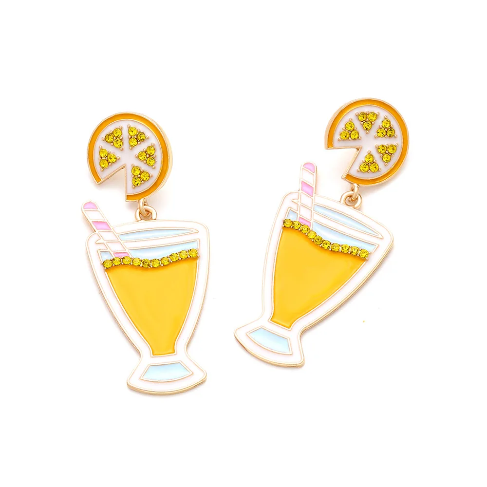 Серьги-кекалы для вина из преувеличенного сплава с лимонным соком