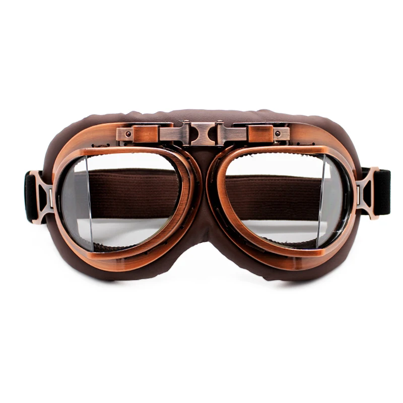 

High Quality Vintage Motorcycle Goggles Retro Pilot Goggles Motor Protective Gears Dustproof Goggles For Cruiser ATV
