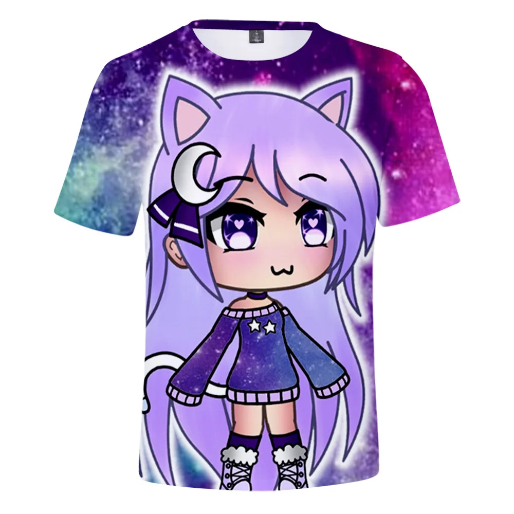 

New Game Gacha Life 3D Print T-shirt Men Women Summer Cute Fashion Casual T Shirt Cartoon Anime Harajuku Streetwear Tee Tops