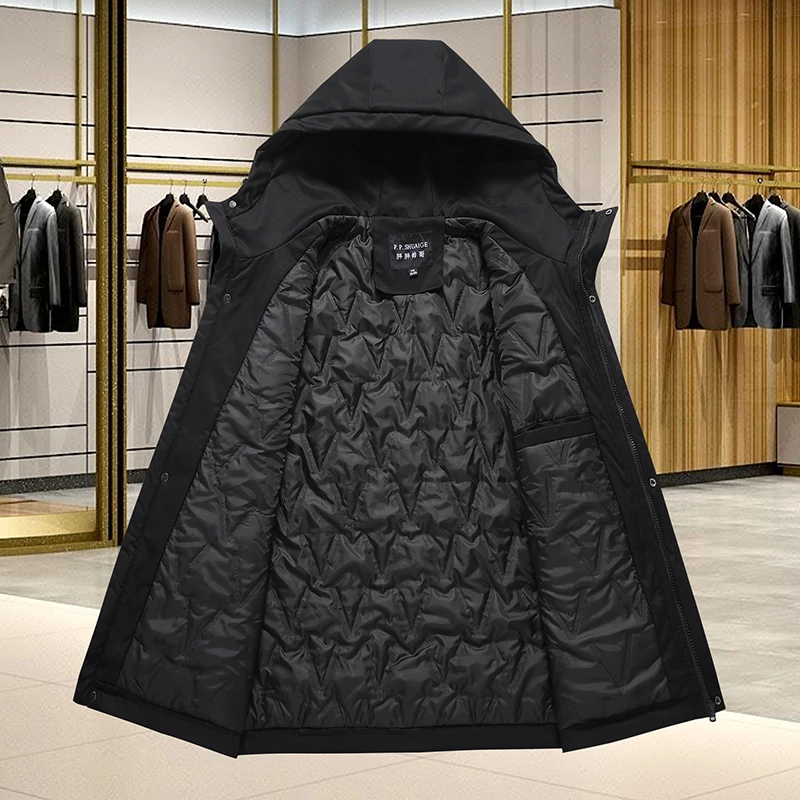 Plus Size 8XL 9XL 10XL Man Cotton Parkas Men Winter Thick Jacket Coat Fashion Casual Green Parka Male Black Jackets 150KG