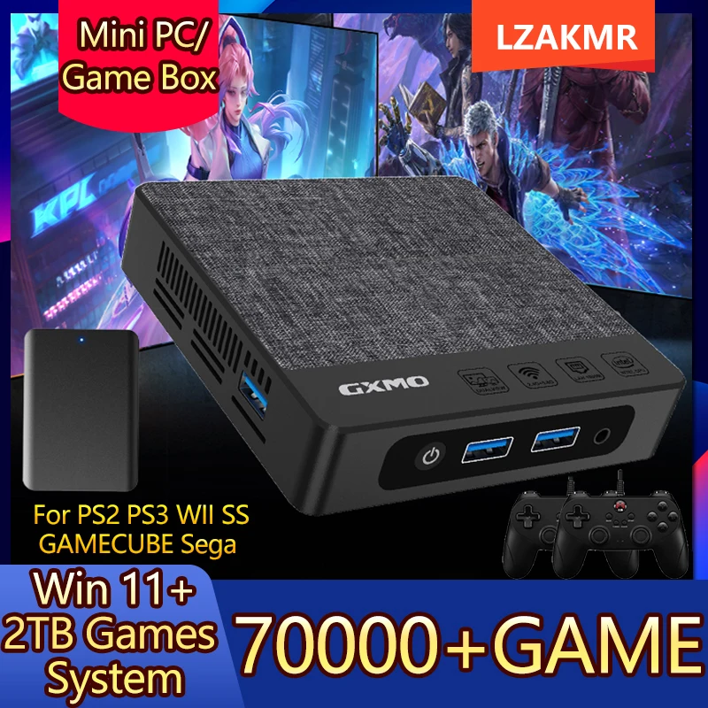 

Ultimate Gaming Experience: 6G+64G Windows 11 2TB Game System for PS2 PS3 WII SS GAMECUBE Sega with 70000+ Games Unleash The Fun