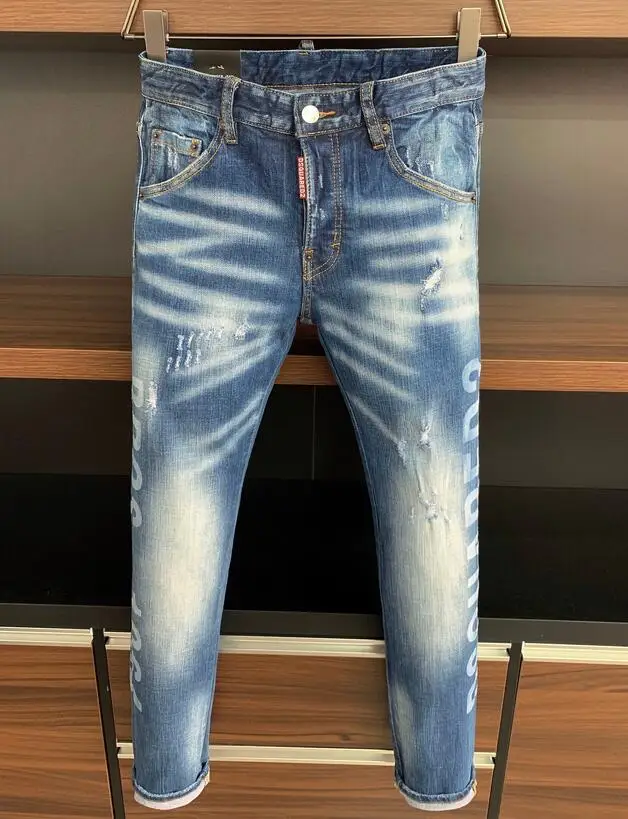 

New dsquared2 Fashion style men and women, high-end jeans with printed letters on the side, sizes 44--54 9710