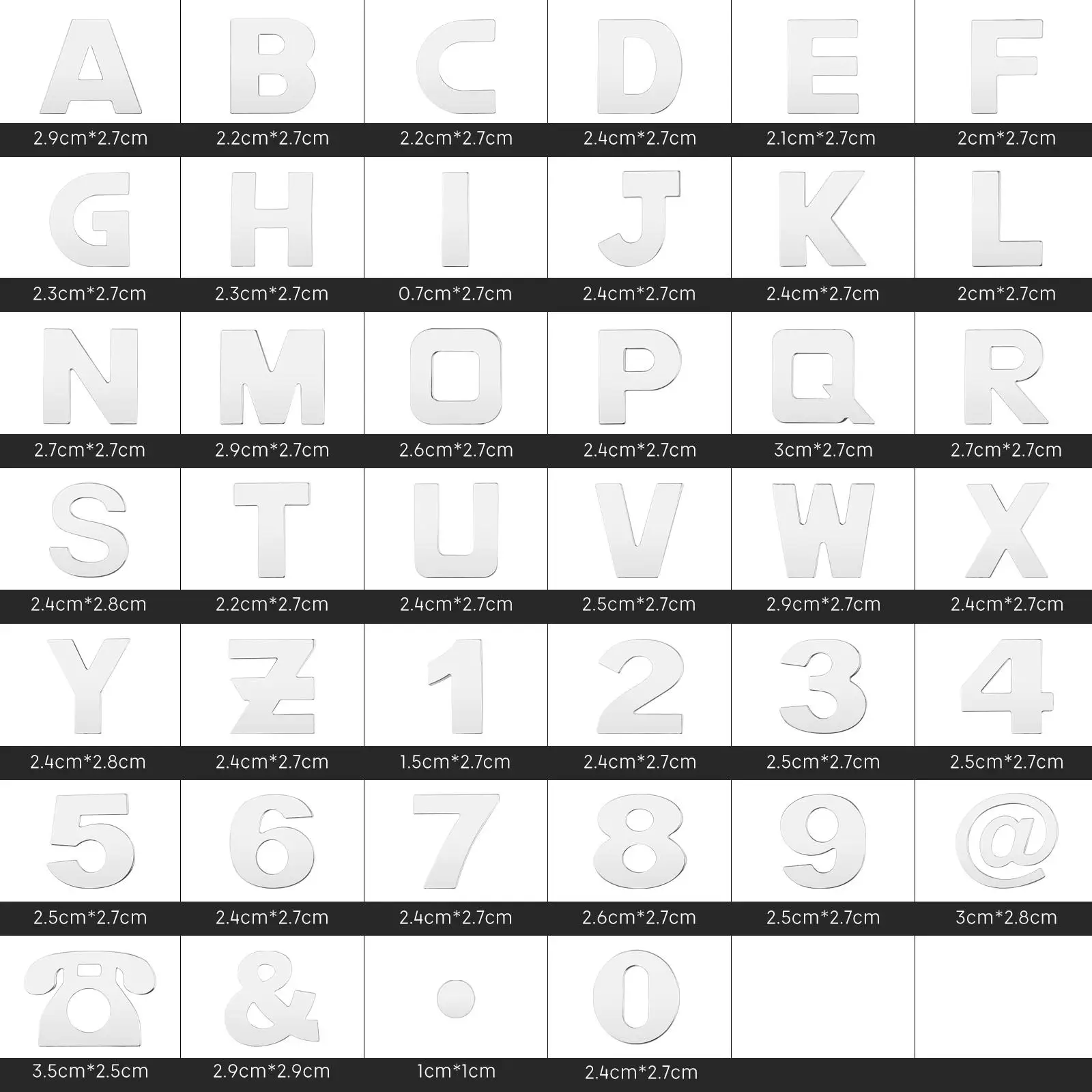 200 шт. металлические автомобильные наклейки разных типов (A-Z) (0-9) задний хвостовой