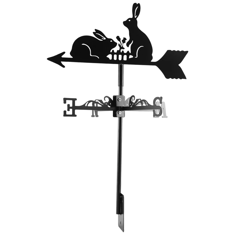 

Железная ветровая лопатка с животными, лопатка для кроличьей погоды, лопатка для ветра, индикатор направления ветра, аксессуары для украшения крыши