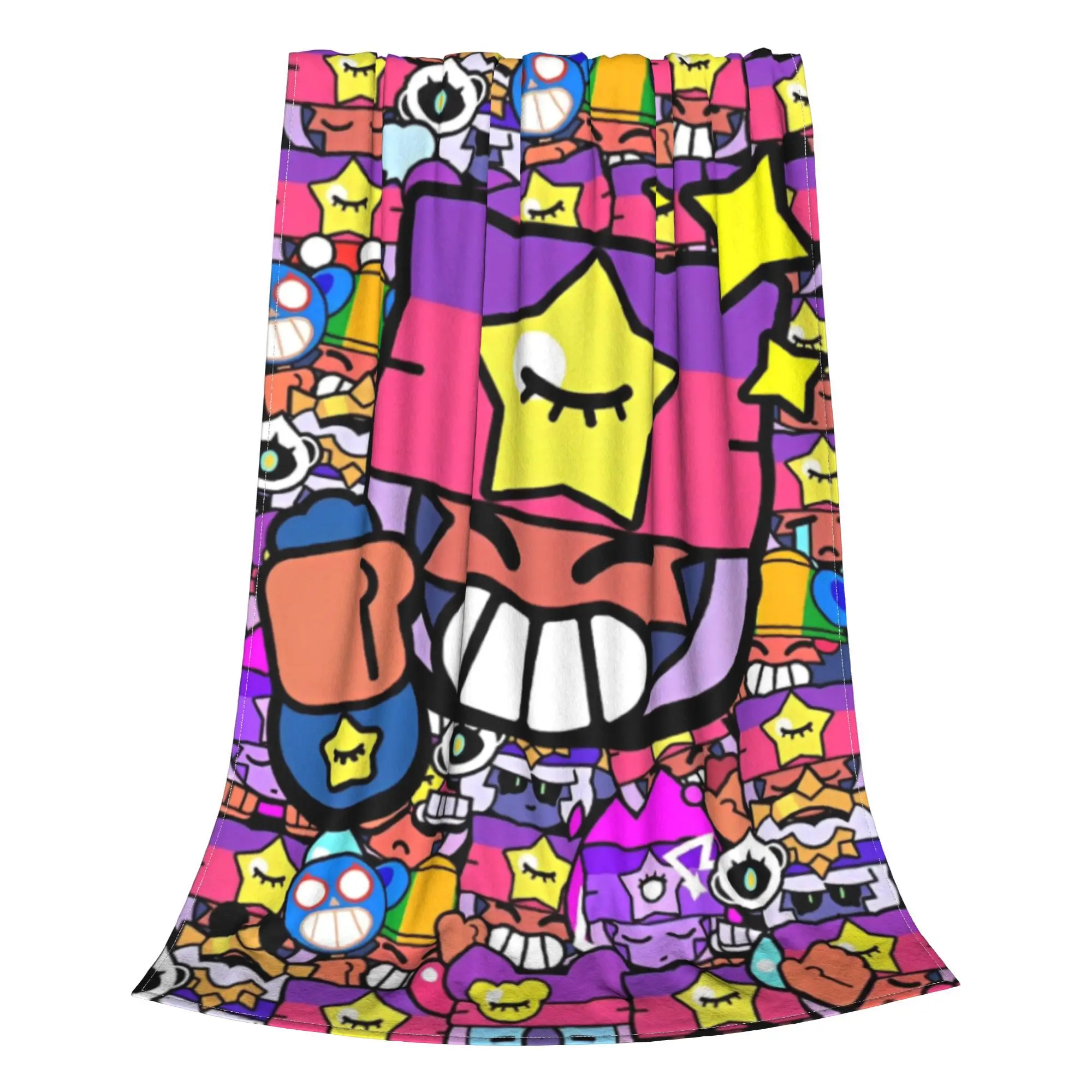 Braws-Star Print Blanket For Men Women Super Soft Cozy Throw Blankets for Living Room 50x60 Inches Multiple Sizes