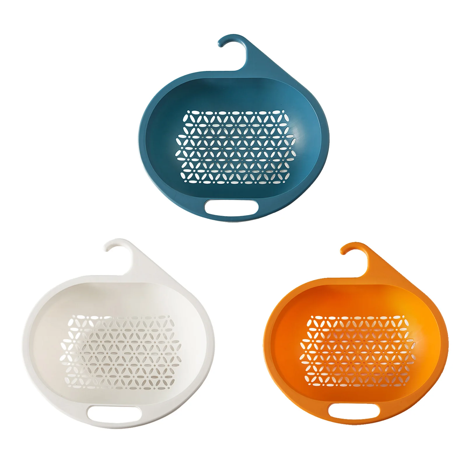 

Kitchen Drain Basket For Vegetable Fruit Sink Multifunctional Sink Food Waste Filter Strainer Drain Rack Sponge Holder With Hook