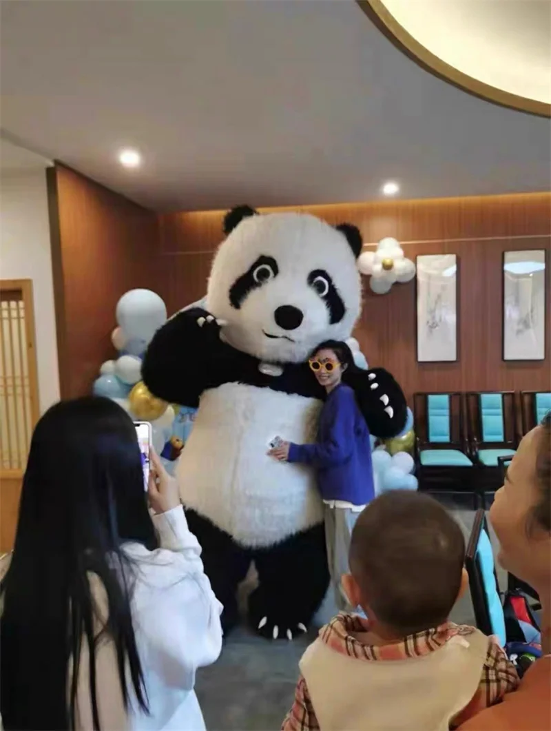 Надувная панда для косплея искусственная кожа рекламный плюшевый мультяшный