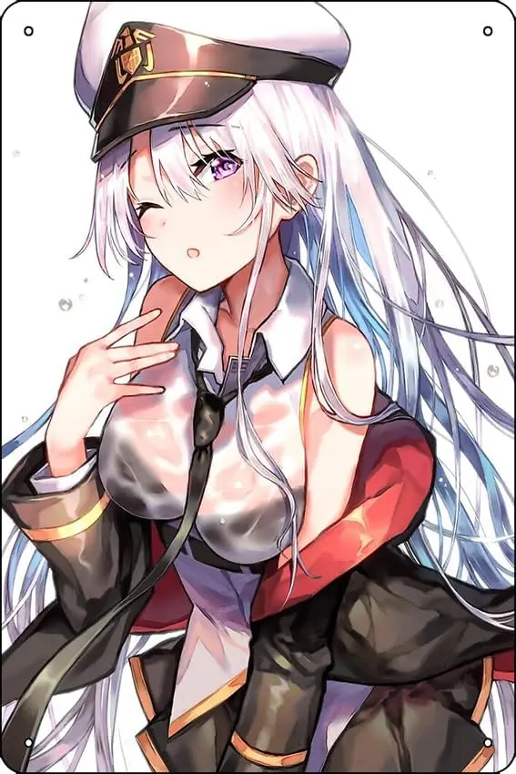 Sexy Enterprise Hot Titties Boobs (Azur Lane AL Lewd Hentai Ecchi Anime Girl) Плакат Металлическая вывеска Декор - 8 x