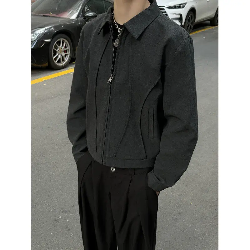 Корейская верхняя одежда с разрезом для деконструкции мужская свободная куртка