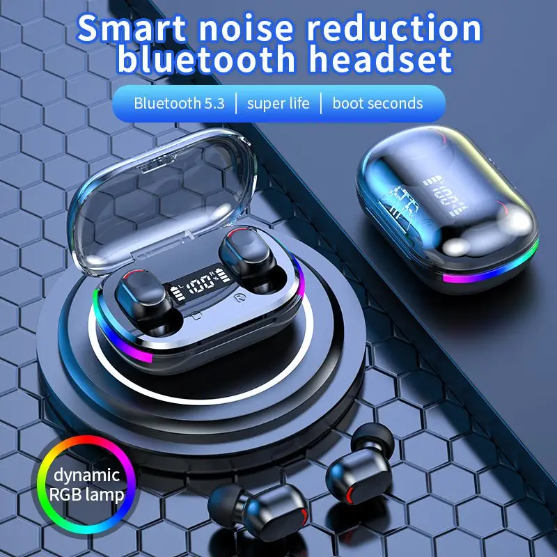 

Wireless Headset Bluetooth 5.3 Headphones Noise Reduction TWS Earbud Sports Gaming Earphones Touch Control For Xiaomi Huawei