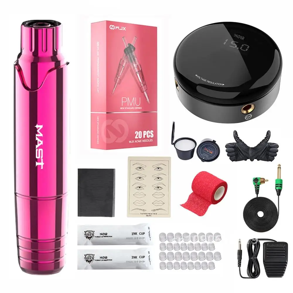 Mast P10 Tattoo Kit RCA Роторная машина для перманентного макияжа с источниками питания Noir