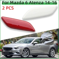 2pcs front headlamp washer spray nozzle cover cap for mazda 6 atenza 2014 2015 2016 car headlight cleaner shell jet lid trim