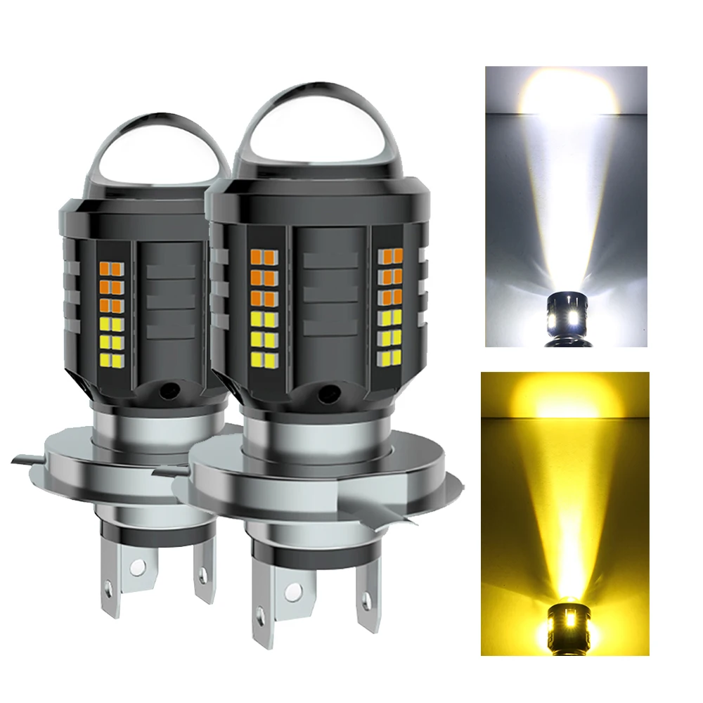 

Super Bright LED Motorcycle Headlight Bulbs High Power H4 H6 BA20D P15D Light White Yellow For Scooter Accessories Car Fog Lamps