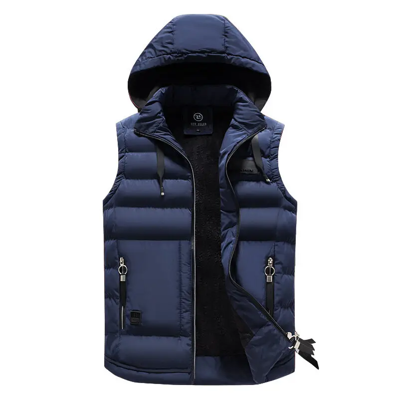 

Fashion Brand Mens Jacket Sleeveless Vest Spring Thermal Soft Vests Casual Coats Male Cotton Men's Vest Men Thicken Waistcoat