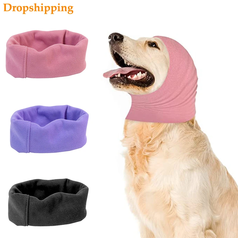 

Noise-proof Earmuffs Grooming Windproof Puppy Hat Pet Earmuffs Cloth Hat Headgear Ear Cover Keep Warm for Pet Accessories