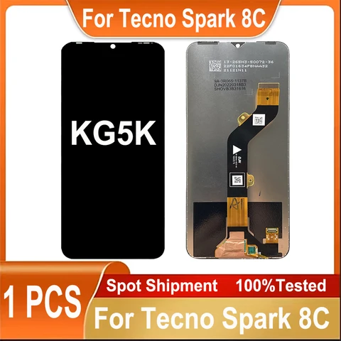 6,6 ''Оригинальный ЖК-дисплей для Tecno Spark 8C Spark8C KG5k KG5j KG5n