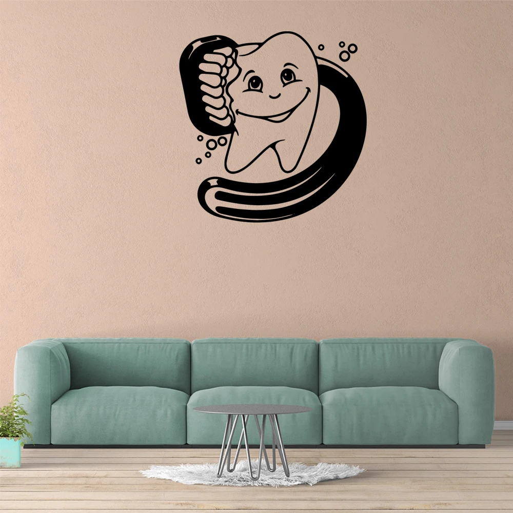 1 шт. новая стоматология уход за зубами Настенная Наклейка самоклеящаяся