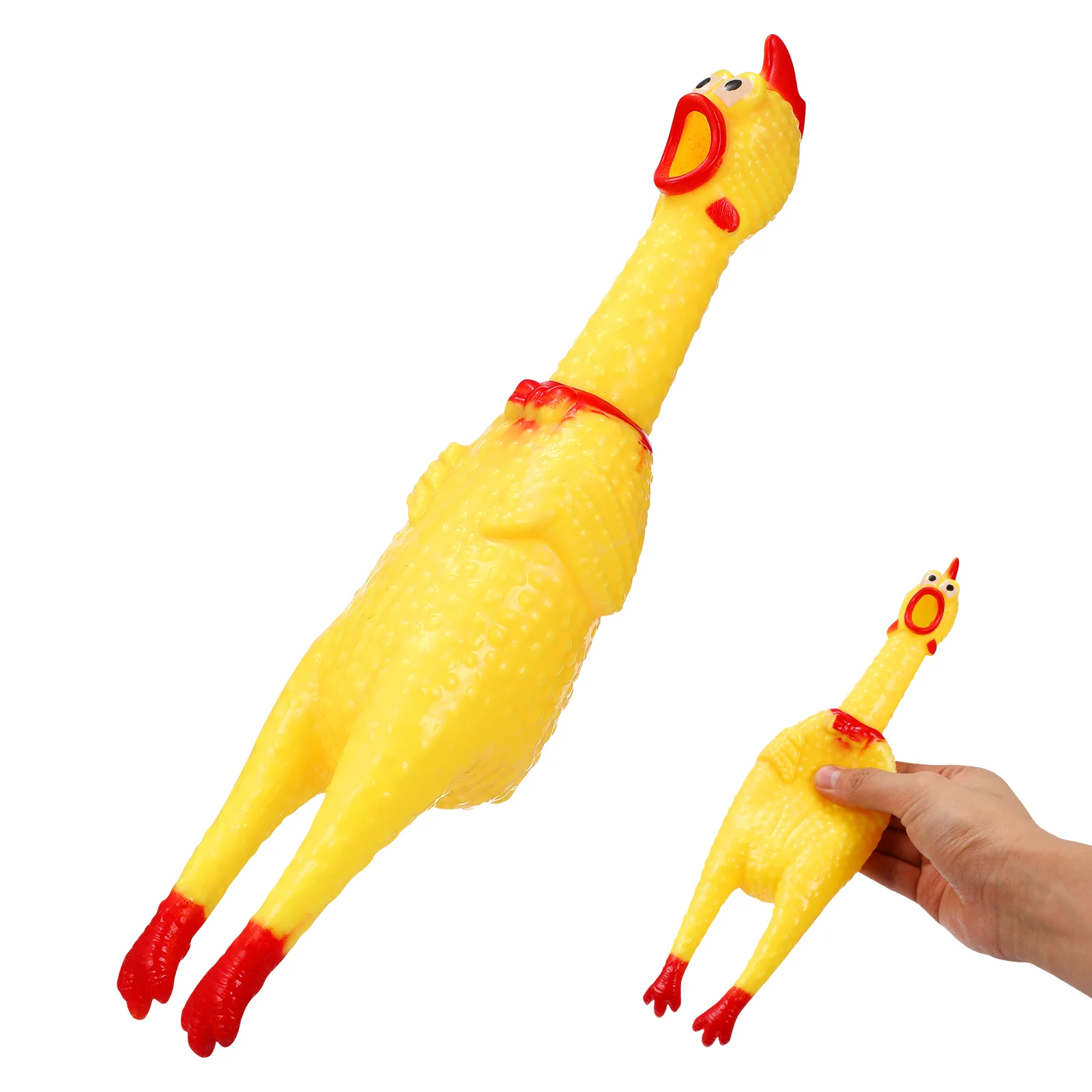 

Dog Chew Toy Squeaky Screaming Chicken Shrilling Toysqueaky Novelty Rubber Noisemaker Shrieking