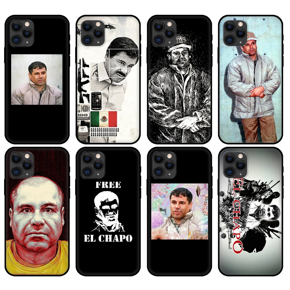 

Черный чехол из ТПУ для iphone 5 5s se 6 6s 7 8 plus x 10, чехол для iphone XR XS 11 pro MAX, чехол El Chapo