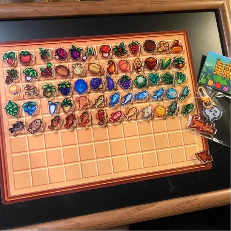 Фото Магниты на холодильник Stardew Valley 100 Pixel Food, акриловые мягкие магнитные наклейки для декора рюкзака, креативный подарок, фоновый декор №2