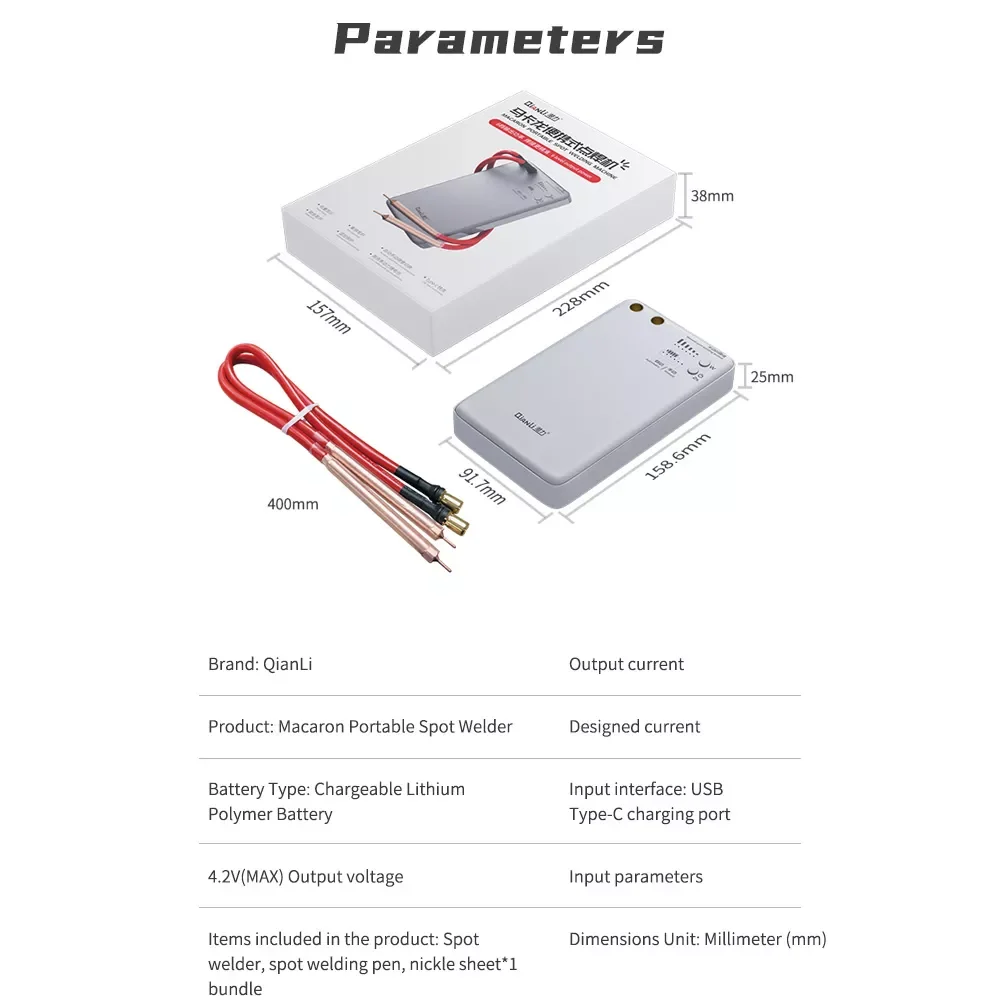 

Macaron Portable Spot Welding Machine Micro Spot Welder Mobile Phone Battery Flex Replacement Repair PEN Tool
