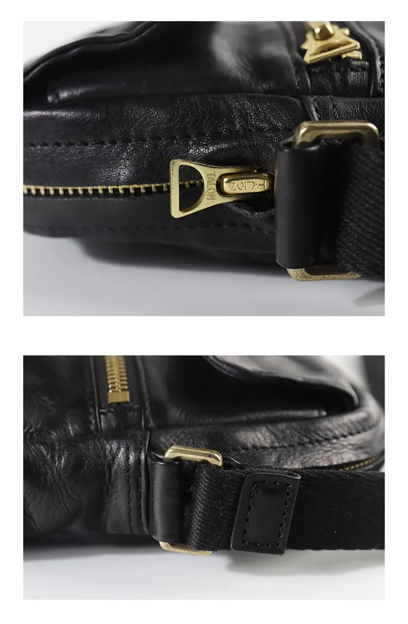 Outdoor daily light genuine leather men mini shoulder bag trendy handmade luxury high quality cowhide small phone crossbody bag