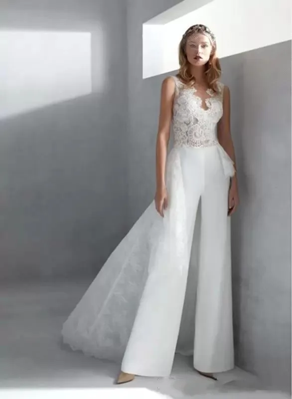 

Комбинезон, свадебные платья, шифоновое кружевное платье в пол в стиле бохо, женское свадебное платье, Vestido De Noiva