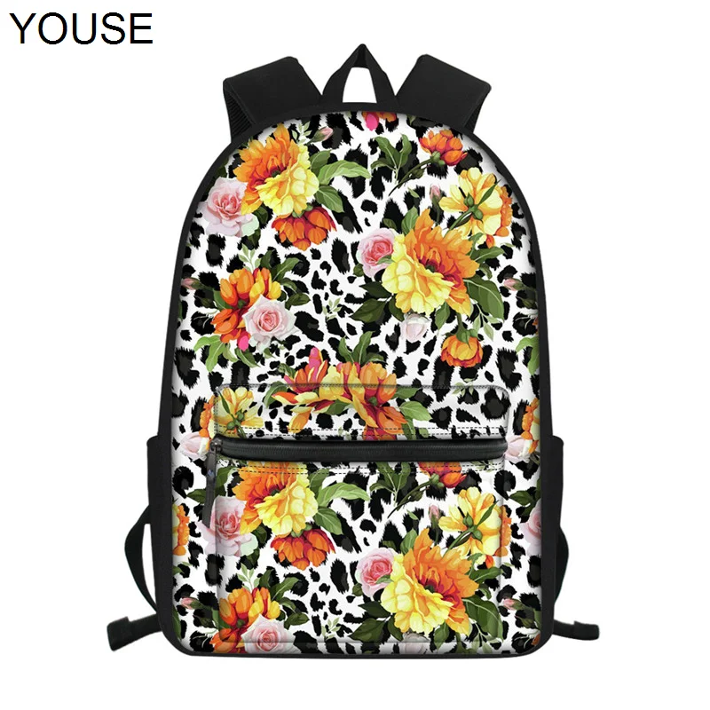 Школьные рюкзаки YOUSEGirls для детей, вместительные детские сумки с цветочным принтом для девочек