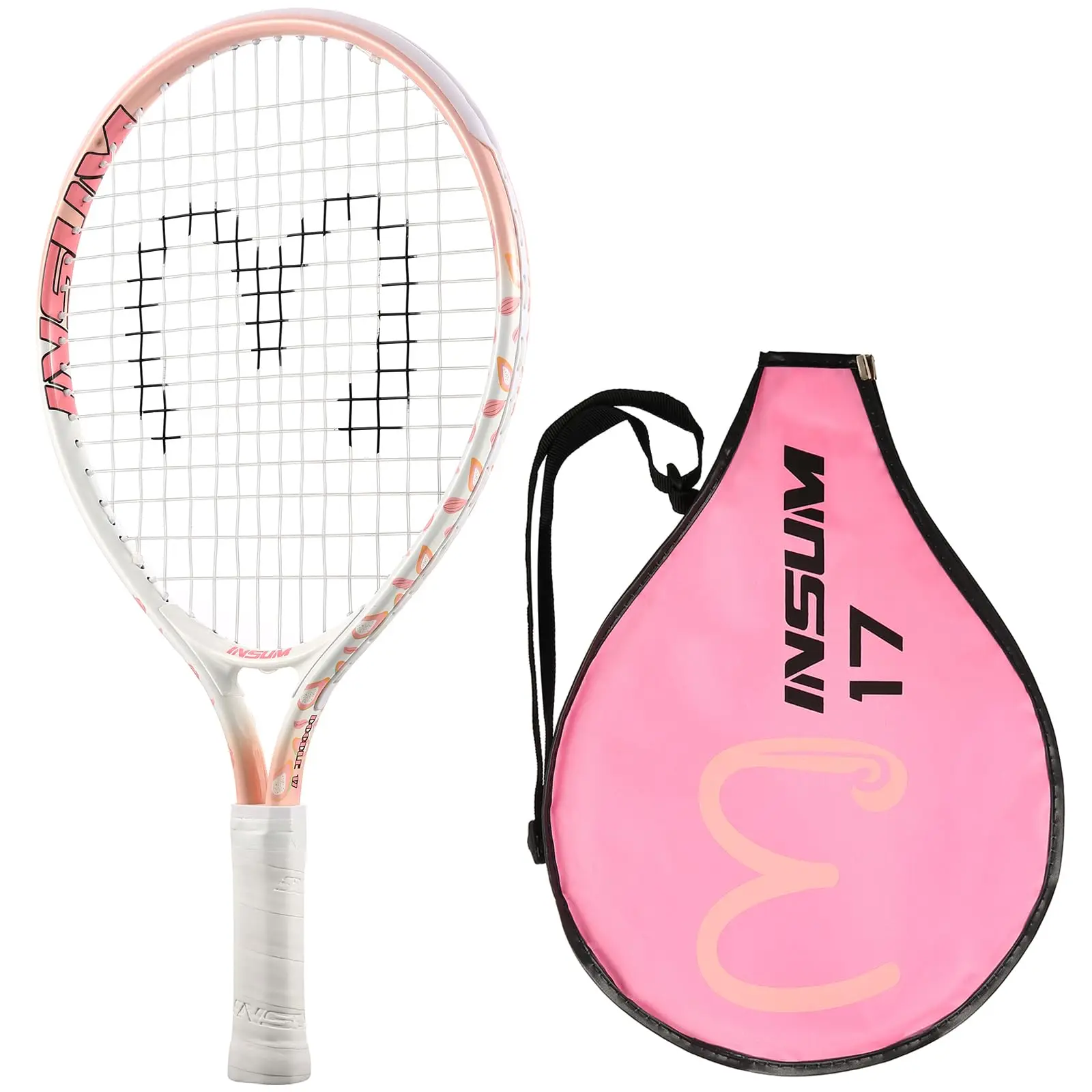 

INSUM Junior Tennis Racket for Kids Aged 2-4 Y with Cover Bag Tennis Racquet 17 Inches