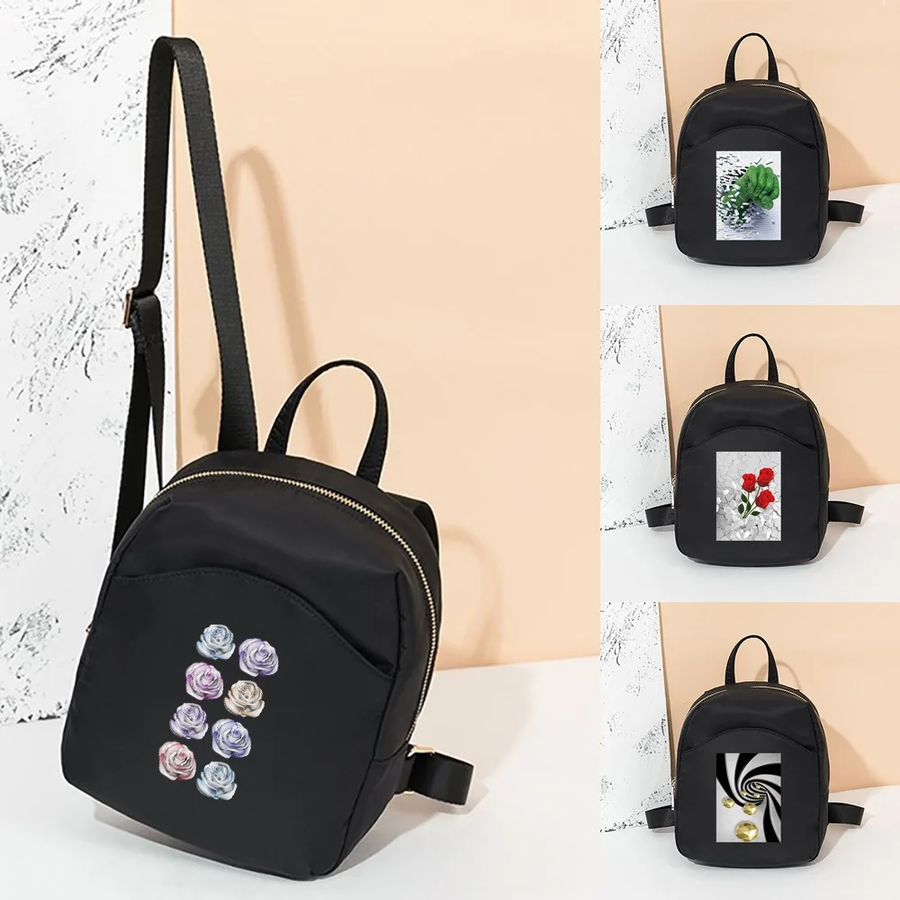 

Mini Women's Backpack 3D Print Women's Casual Bags Girls Children's Multifunctional 2022 Small Backpack Women's School Backpacks