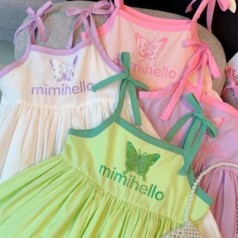 

Summer Clothes Vest Floral Sun Y2k Dress Lolita Child Little Girls Clothing Children Dresses For Teens Party Princess Sundress