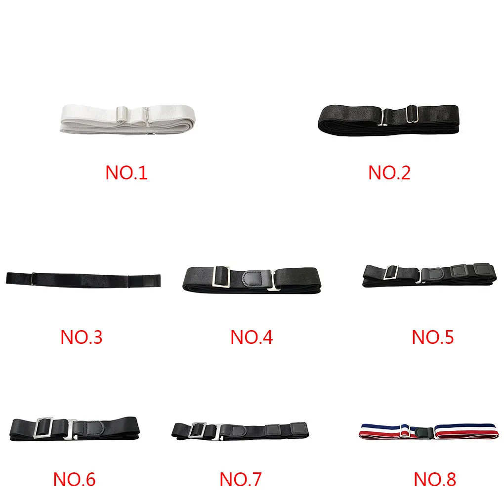 

Shirt Stay Belt Clothing Accessory Adjustable Non-slip Locking Belts Dress Fixing Band Tucking Accessories Black1