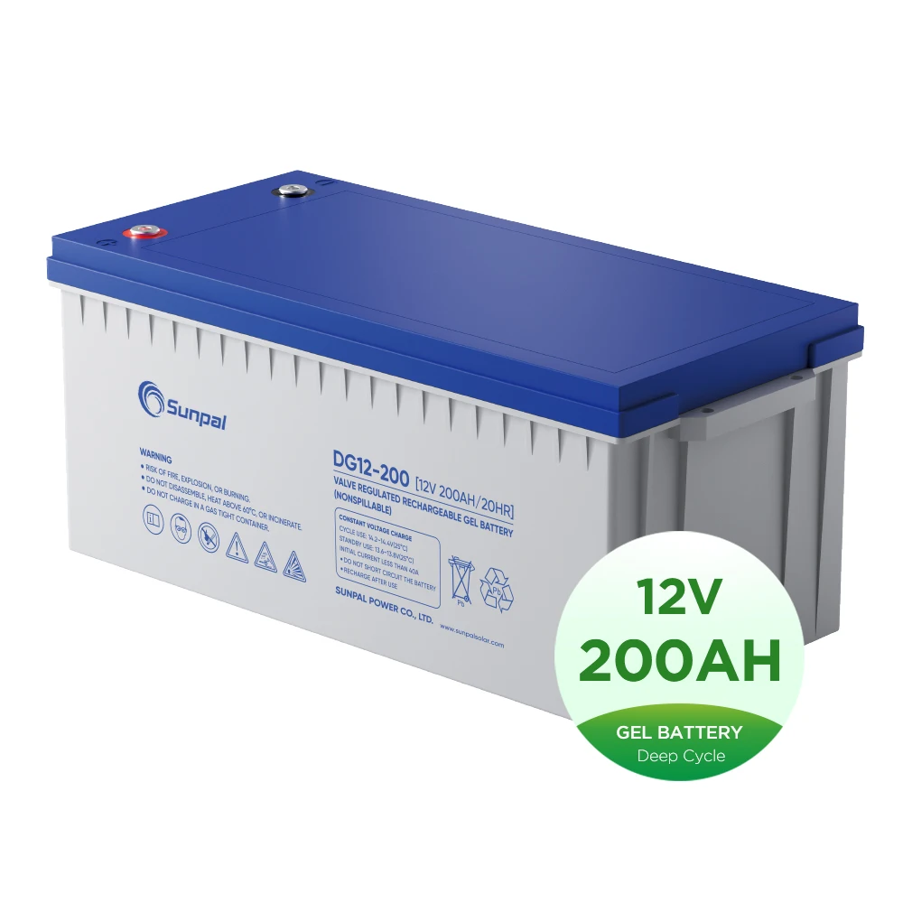 

Sunpal Carton Package 12V 100Ah 150Ah 200Ah GEL Batteries With AC Charger